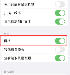 泰和苹果手机维修网点分享iPhone如何开启九宫格构图功能 