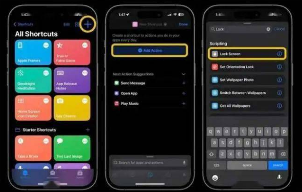 泰和苹果14锁屏维修店分享iPhone14升级iOS16.4后如何创建锁屏快捷方式 